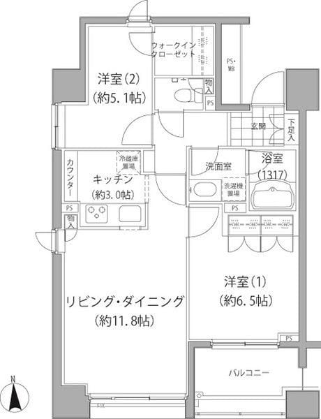 エーデル練馬 1101 間取り図