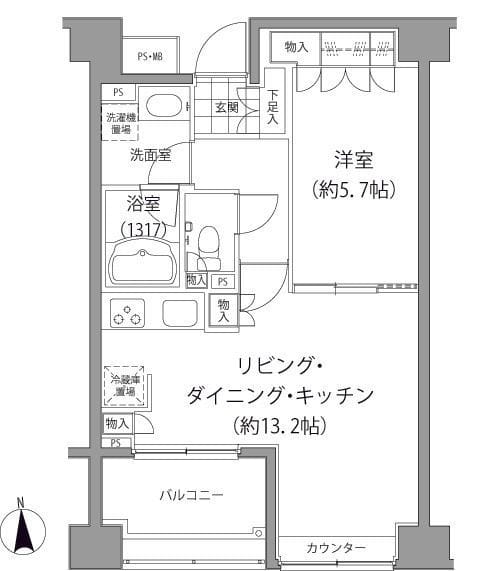 エーデル練馬 407 間取り図