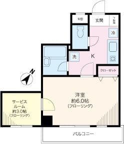 フェイス北上野 301 間取り図