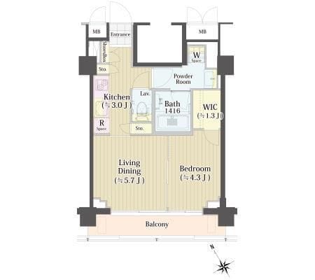 パークティアラ北馬込 502 間取り図