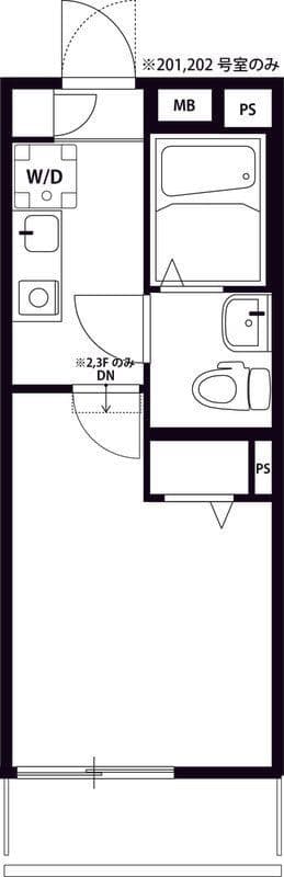 ラフィットⅡ 204 間取り図