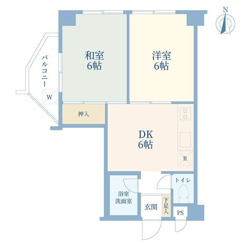 グリーンキャピタル広尾 406 間取り図