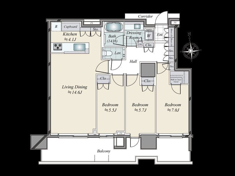 HARUMI FLAG PARK VILLAGE T棟 1808