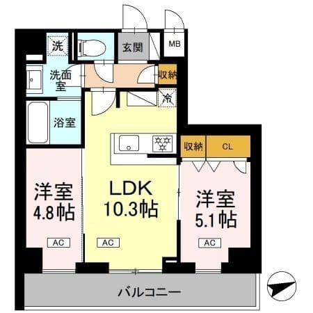 ロイジェント南池袋 0503 間取り図