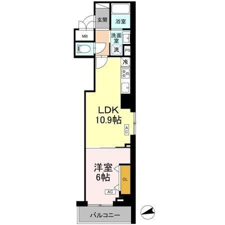 ロイジェント南池袋 0602 間取り図