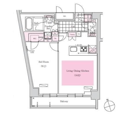 アーバネックス三田 1206 間取り図