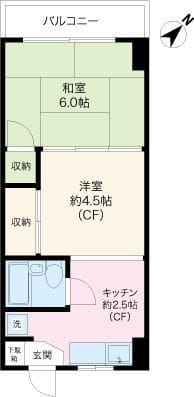 ビューハイツ池之端 203 間取り図