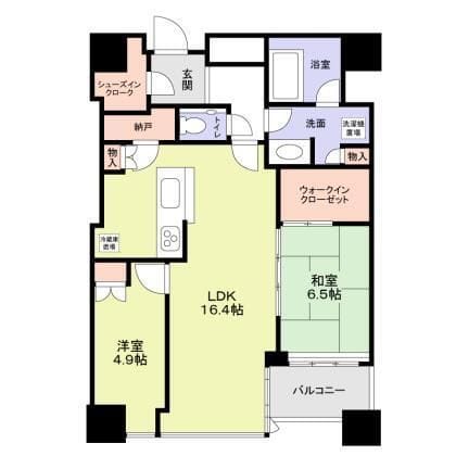 プラウドタワー千代田富士見 2806 間取り図