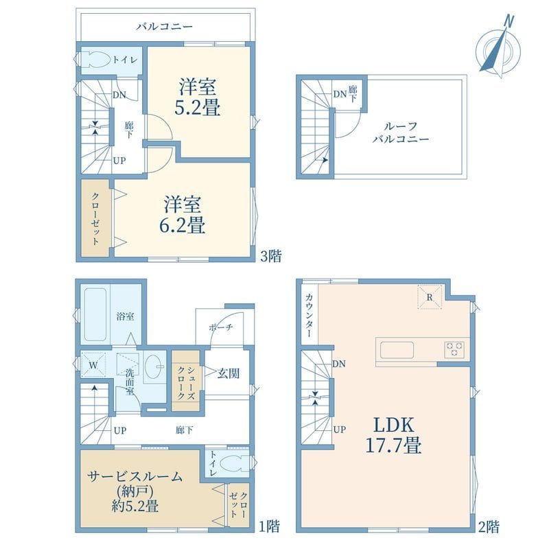 東田端2丁目戸建 22.8万円/なし/入力なし 間取り図
