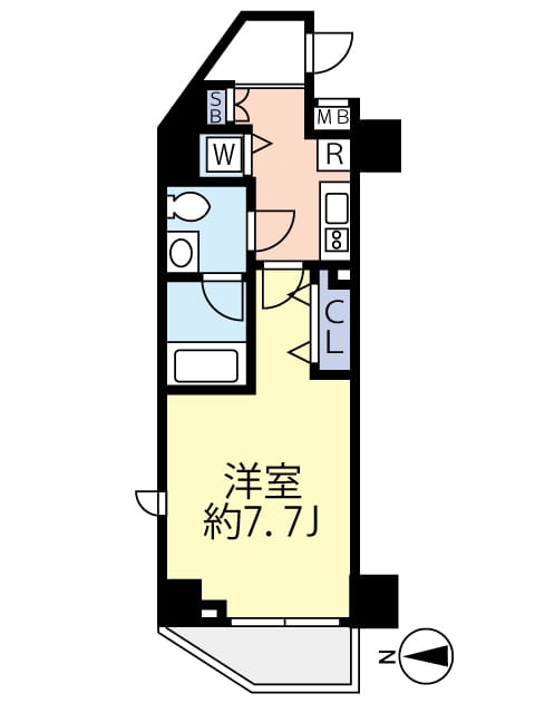 グランヴァン大島 0701 間取り図