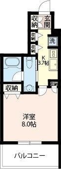エスティメゾン三軒茶屋Ⅱ 202 間取り図