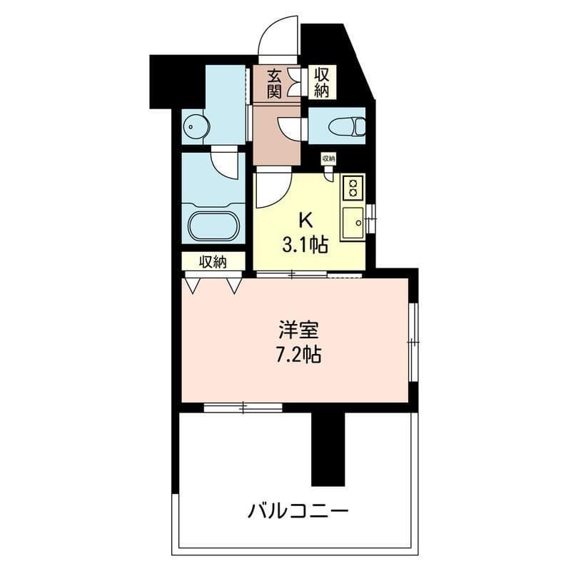エスティメゾン三軒茶屋Ⅱ 501 間取り図