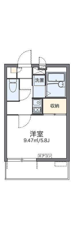 レオパレスパルフェタムール北沢 304 間取り図