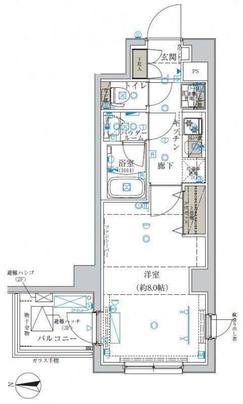 クレイシア両国ルクール 309 間取り図