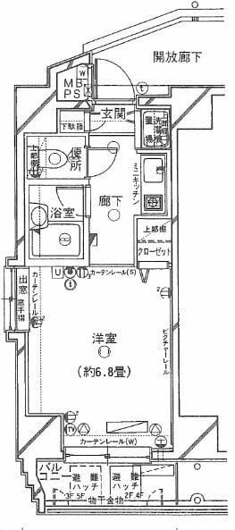 ジョイフル根岸 3階 8万円/10,000円/入力なし 間取り図