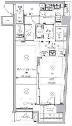 GENOVIA北池袋skygarden 407 間取り図