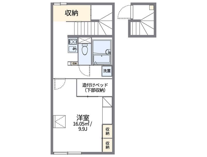 レオパレスベルタ千川 201 間取り図