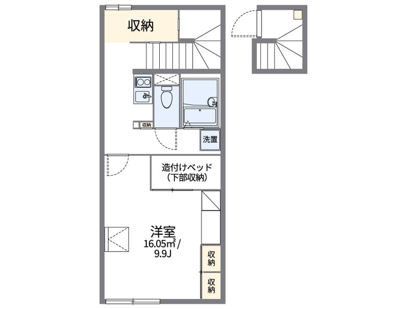 レオパレスベルタ千川 202 間取り図