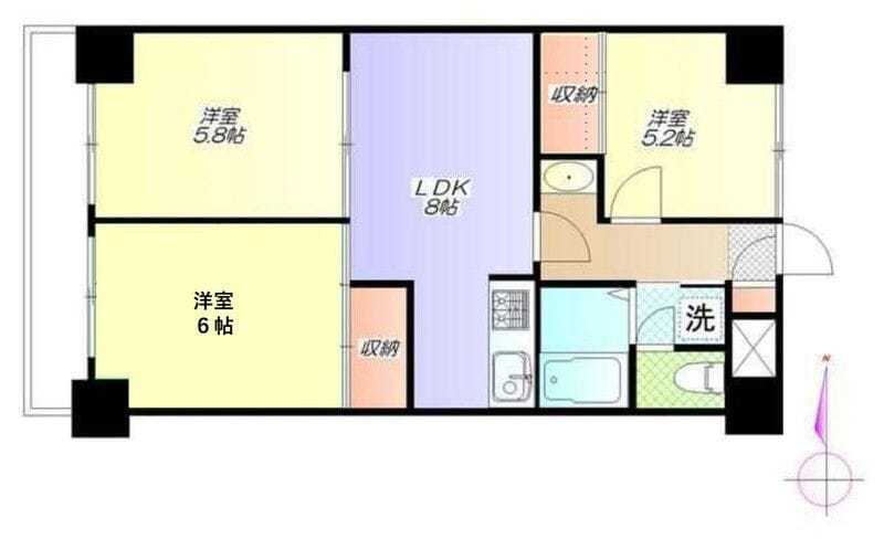 中銀第二東上野マンシオン 705 間取り図