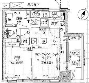 レルシール大島 801 間取り図