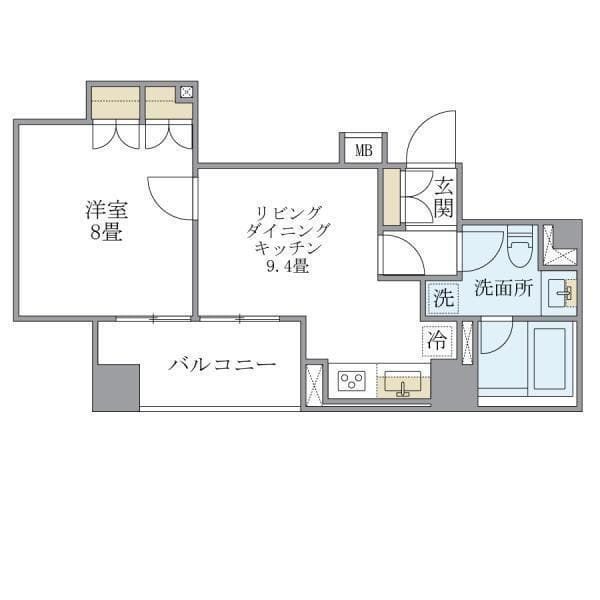 Brillia ist 銀座東 1202 間取り図