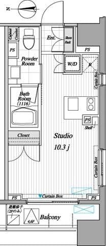 レジディア錦糸町Ⅱ 0404 間取り図