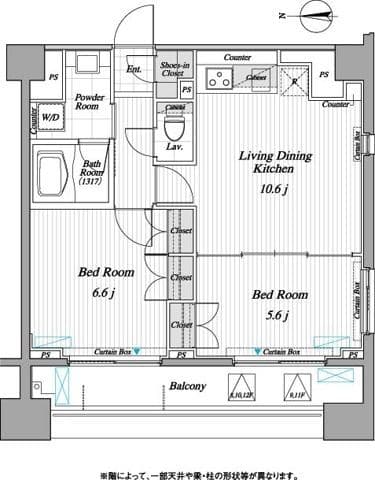 レジディア錦糸町Ⅱ 0903 間取り図
