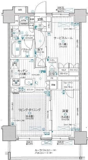 パレステージ曳舟Ⅱ 202 間取り図