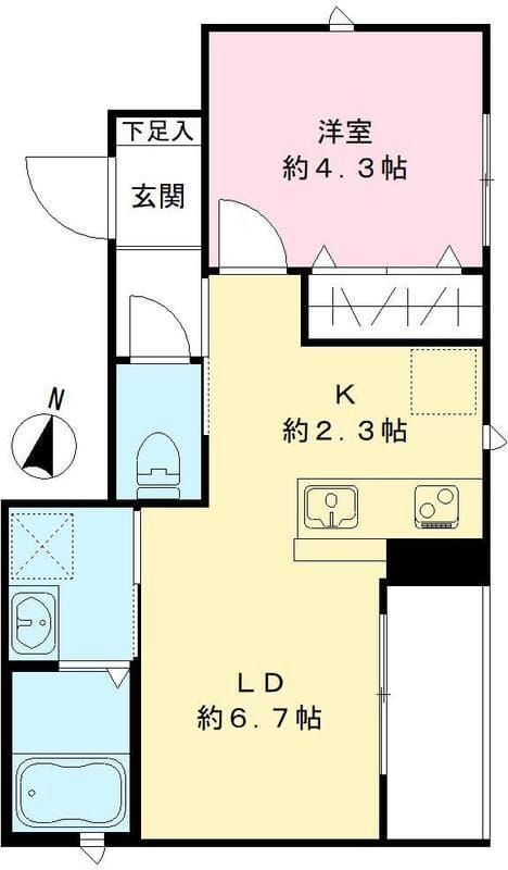 STELLA都立大学 202 間取り図