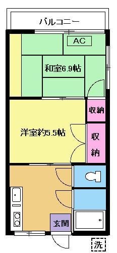 シティハイムクラハシ 203 間取り図