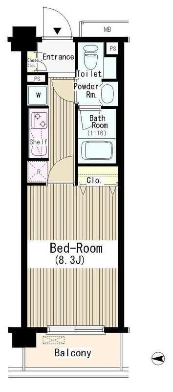 クラッサ中野 206 間取り図