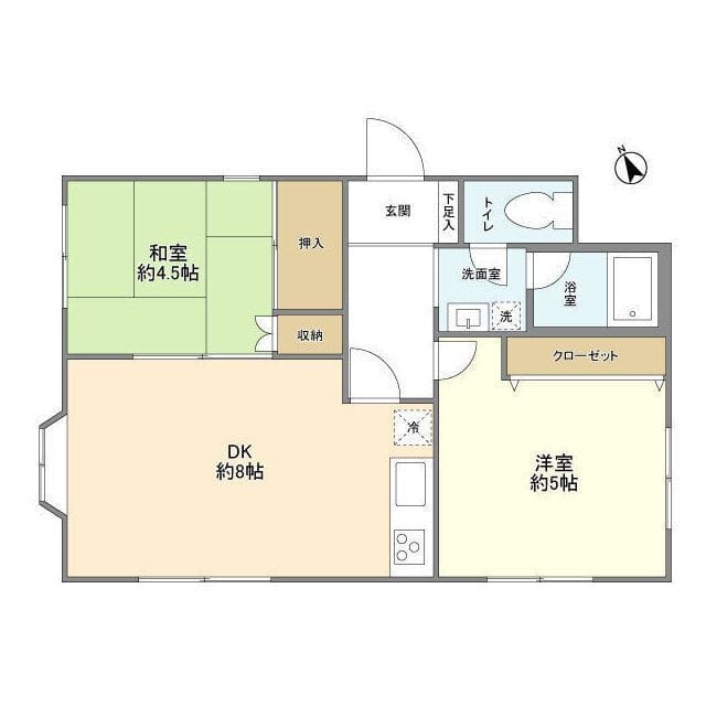 中落合3丁目1階部分 12.3万円/入力なし/なし 間取り図