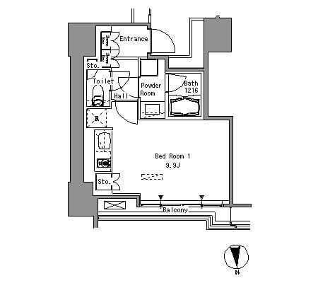 White Tower Hamamatsucho 401 間取り図