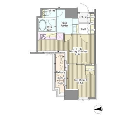 White Tower Hamamatsucho 702 間取り図