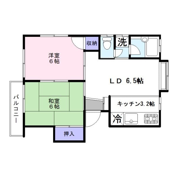 コーポ南 202 間取り図