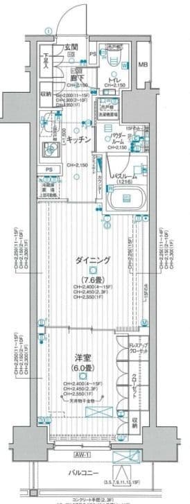 パレステージ大島 1103 間取り図