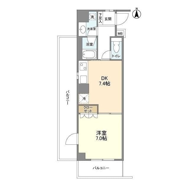 プラムガーデン関根 410 間取り図