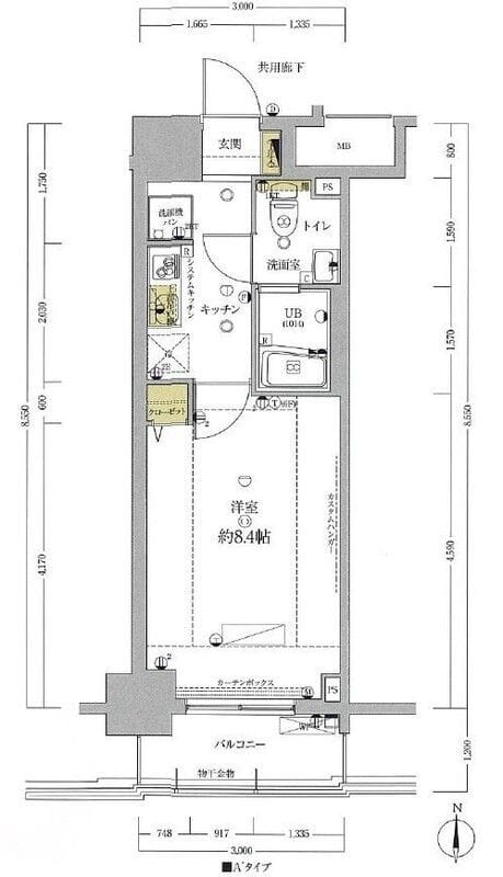 ミルーナヒルズ南千住 502 間取り図