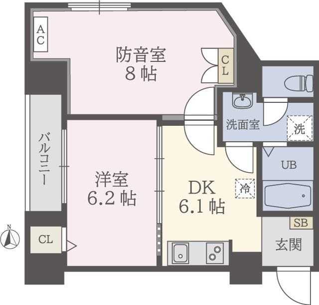 グランジット根岸ラシクラス 201 間取り図