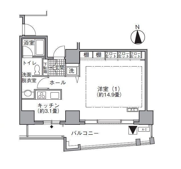 アクティ汐留 0407 間取り図