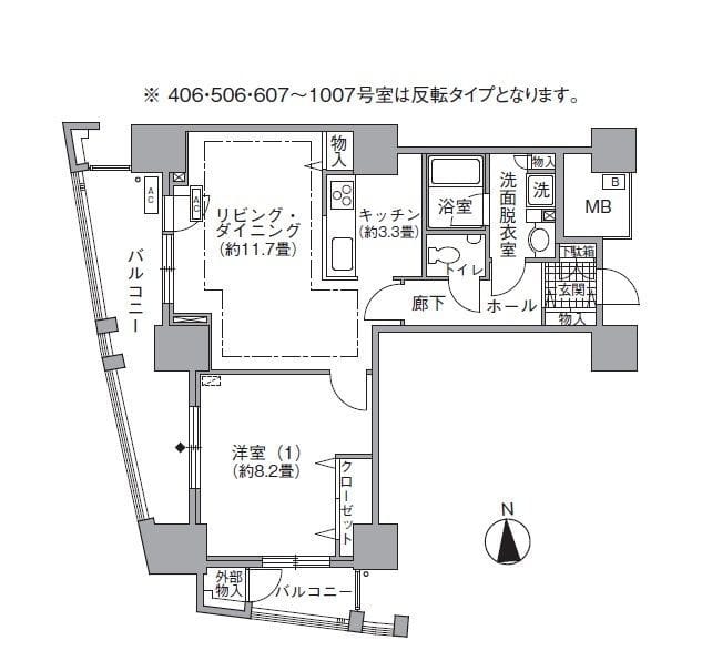 アクティ汐留 0410 間取り図