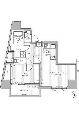 カーサラスク目白台 404 間取り図
