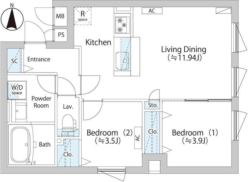 LAPiS武蔵小山 303 間取り図