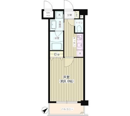 アイコート赤塚 203 間取り図