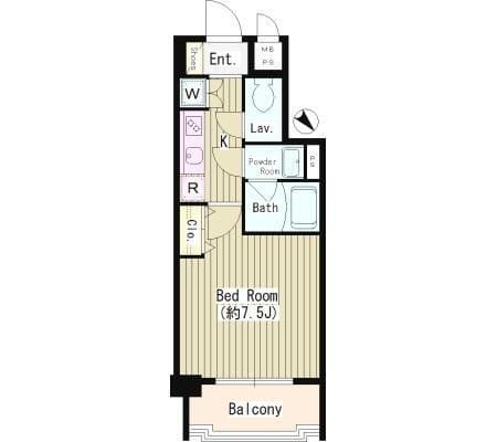 アイコート赤塚 410 間取り図