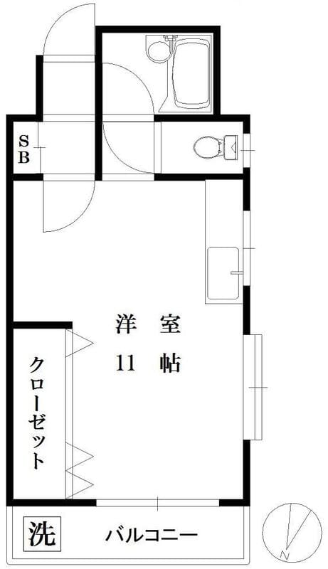 安藤グリーンハイム 405 間取り図