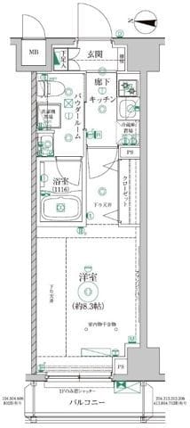 レアライズ清澄白河 104 間取り図