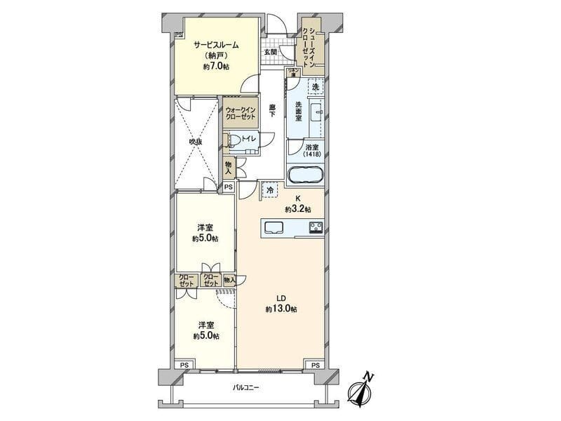 グランドメゾン目黒東山パークフロント 103 間取り図