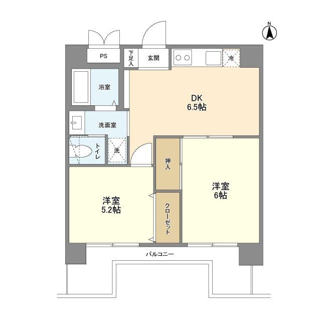 Uハイツ上野毛 302 間取り図