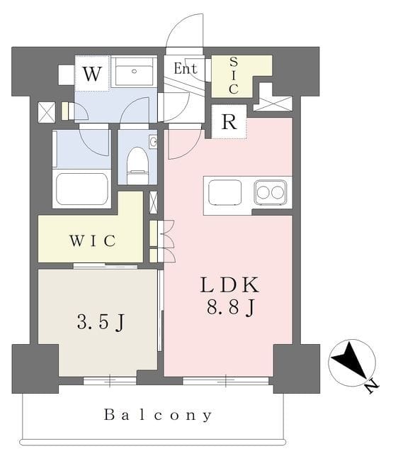 ピアース赤坂 510 間取り図
